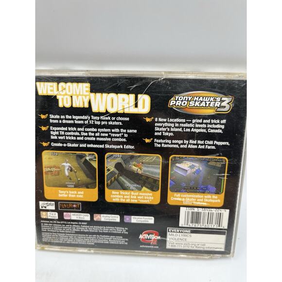 Tony Hawk's Pro Skater 3 (Sony PlayStation 1, 2001) PS1 - Disc Only - Tested - Picture 5 of 5